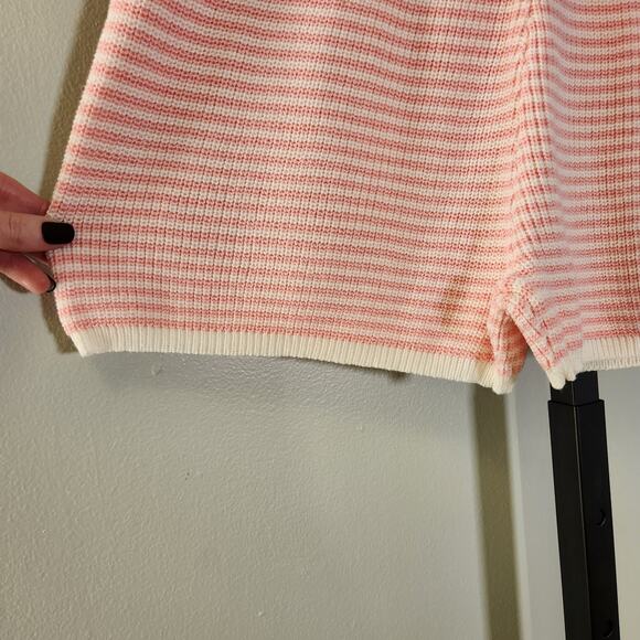 PEACH LOVE NWT Pink & White Stripe Knit Shorts, Size Medium - Picture 4 of 6